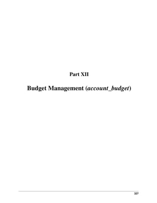 Part XII

Budget Management (account_budget)

327

 