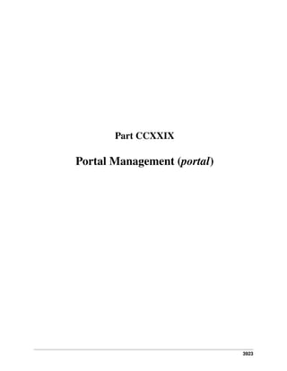Part CCXXIX

Portal Management (portal)

3923

 