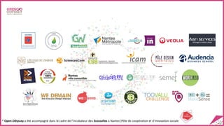 * Open Odyssey a été accompagné dans le cadre de l’incubateur des Ecossolies à Nantes (Pôle de coopération et d’innovation sociale)
 
