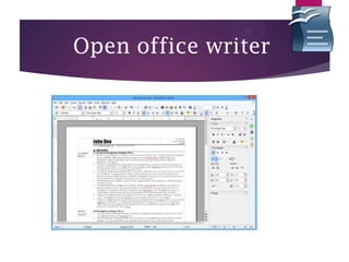 Open office writer

 