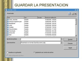 GUARDAR LA PRESENTACION