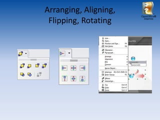 Arranging, Aligning,
                       OpenOffice®

 Flipping, Rotating      Impress
 
