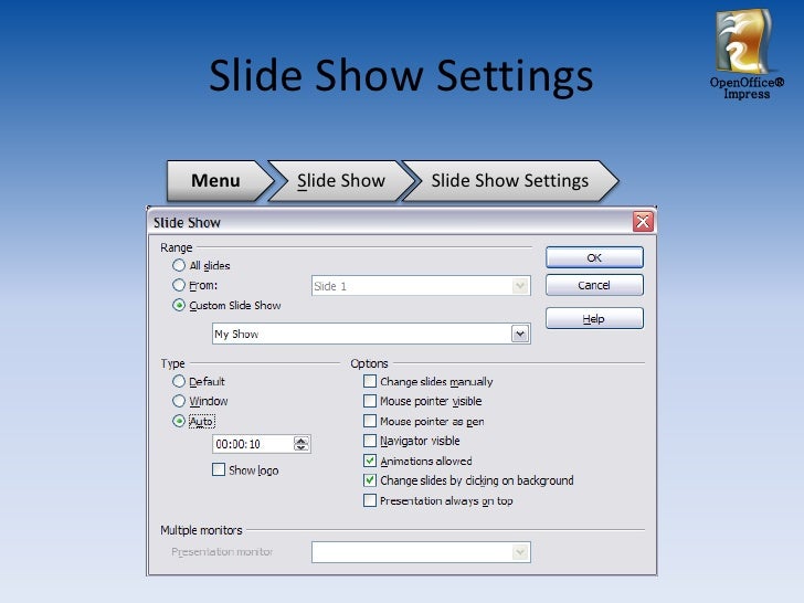openoffice impress loop slideshow openoffice impress loop slideshow