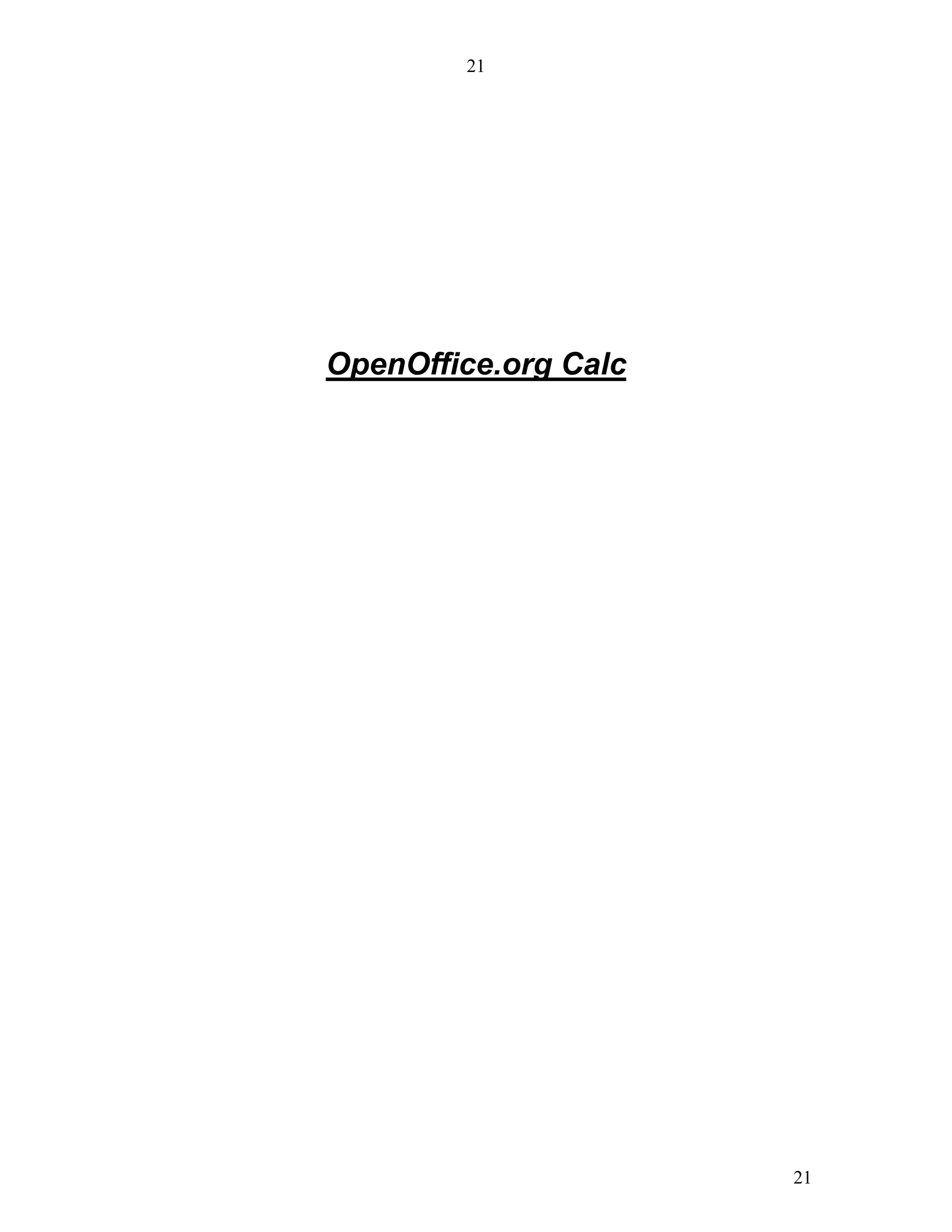 21
21
OpenOffice.org Calc
 