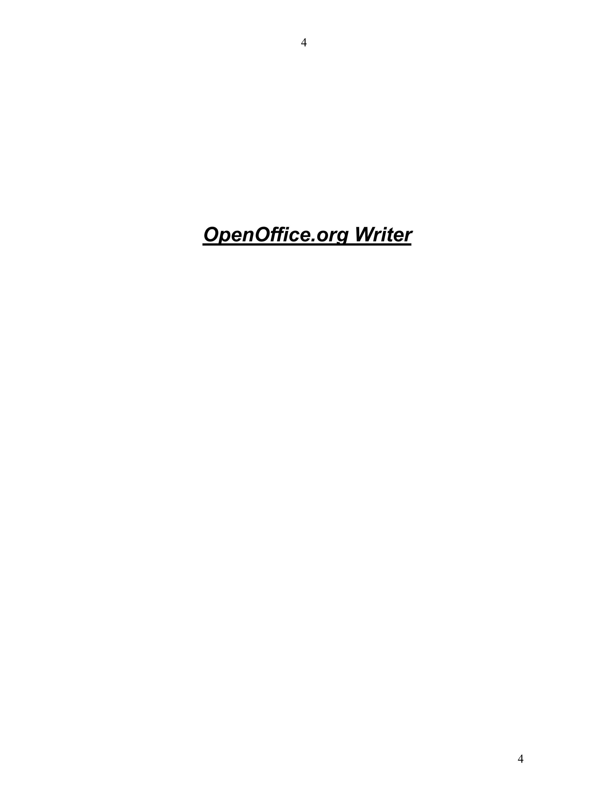 4
4
OpenOffice.org Writer
 
