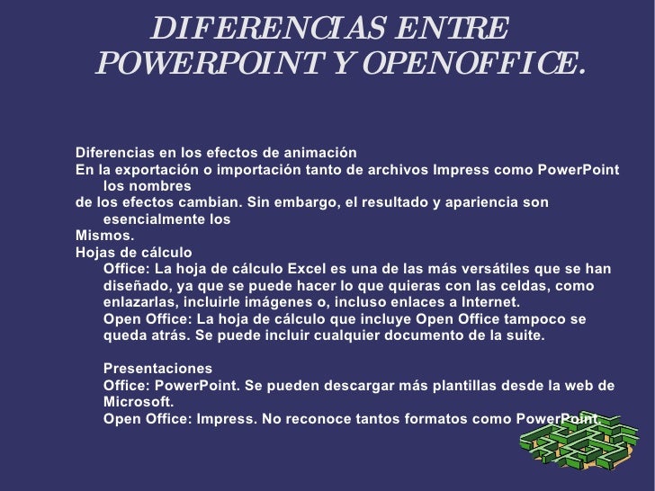 Diferencias Entre Office Y Open Office