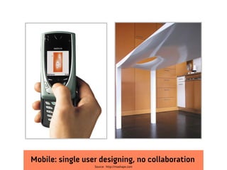 Mobile: single user designing, no collaboration
                  Source: http://mashape.com
 