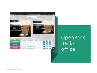 OpenPark
Back-
office
OpenPark Technologies KFT
 