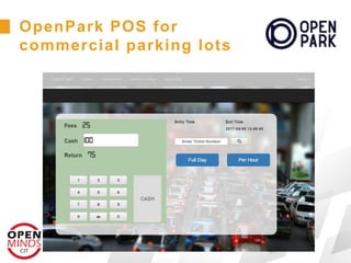 OpenPark POS for
commercial parking lots
 