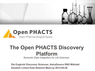 The Open PHACTS Discovery
Platform
Semantic Data Integration for Life Sciences
Ola Engkvist Discovery Sciences, AstraZeneca R&D Mölndal
Swedish Linked Data Network Meet-up 2015-04-28
 