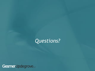 Questions?
 