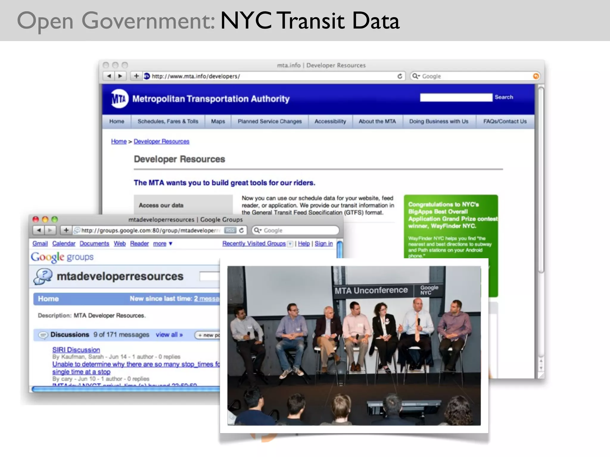 Open Government: NYC Transit Data
 
