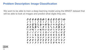 Problem Description: Image Classification
13
We want to be able to train a deep learning model using the MNIST dataset that
will be able to look at images and predict what digits they are.
 