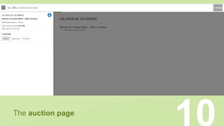 The auction page
10
 