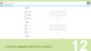 5-minute pause before the auction
12
 