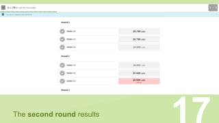 The second round results
17
 