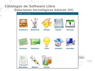 Catálogos de Software Libre
     Soluciones tecnológicas básicas (IV)
 