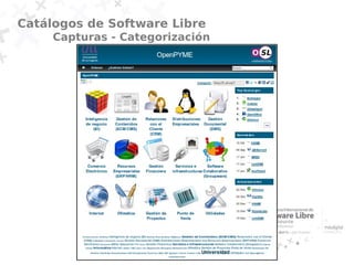 Catálogos de Software Libre
     Capturas - Categorización
 