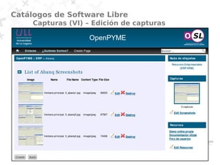 Catálogos de Software Libre
     Capturas (VI) – Edición de capturas
 