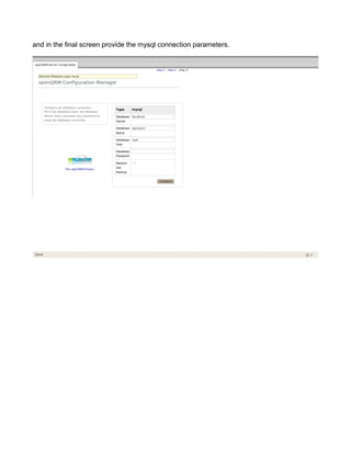 and in the final screen provide the mysql connection parameters.
 