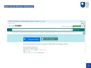 27
Open Access Browser Extensions
 