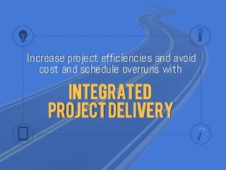 Increase project efficiencies and avoid
cost and schedule overruns with
Increase project efficiencies and avoid
cost and schedule overruns with
Integrated
ProjectDelivery
Integrated
ProjectDelivery
 
