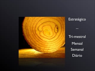 Diário
Semanal
Mensal
Tri-mestral
Estratégico
...
 