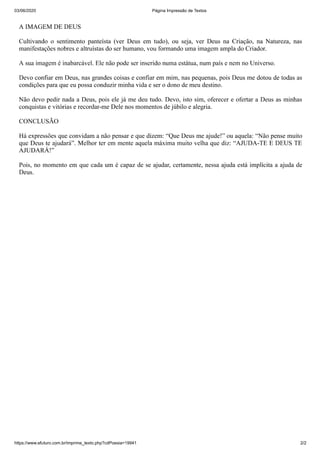 O PENSAMENTO DE DEUS