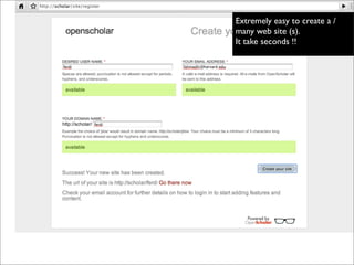Extremely easy to create a /
many web site (s).
It take seconds !!
 