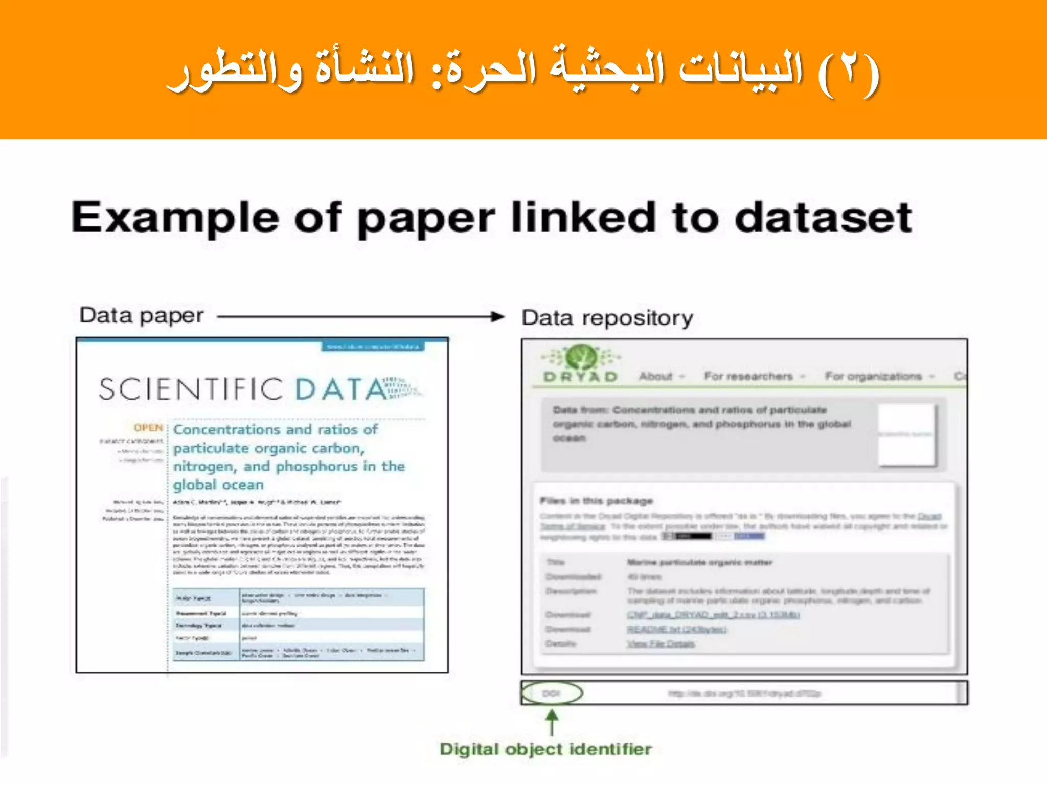 (2)‫الحرة‬ ‫البحثيت‬ ‫البياناث‬:‫والتطور‬ ‫النشأة‬
 