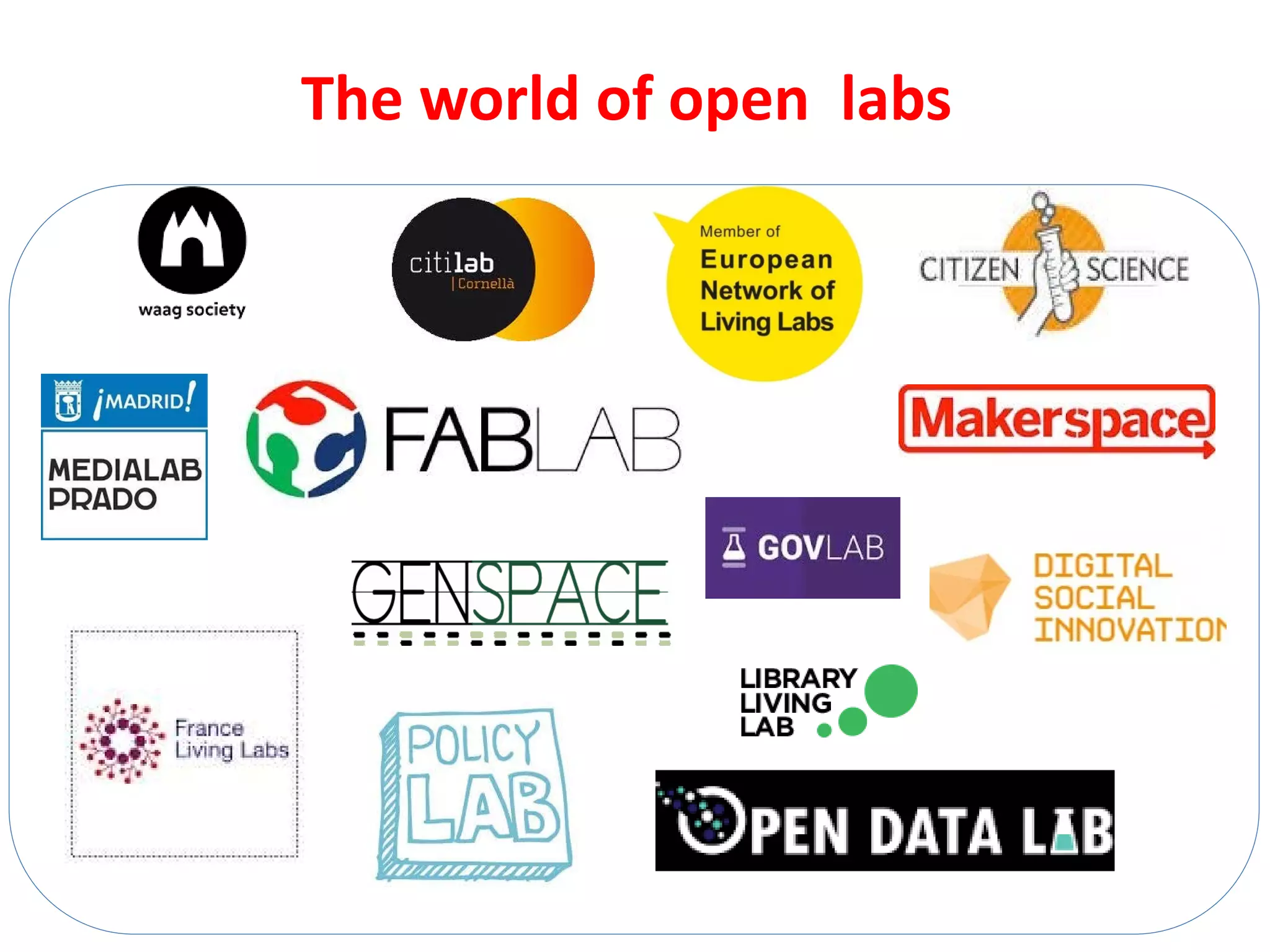 The world of open labs
 