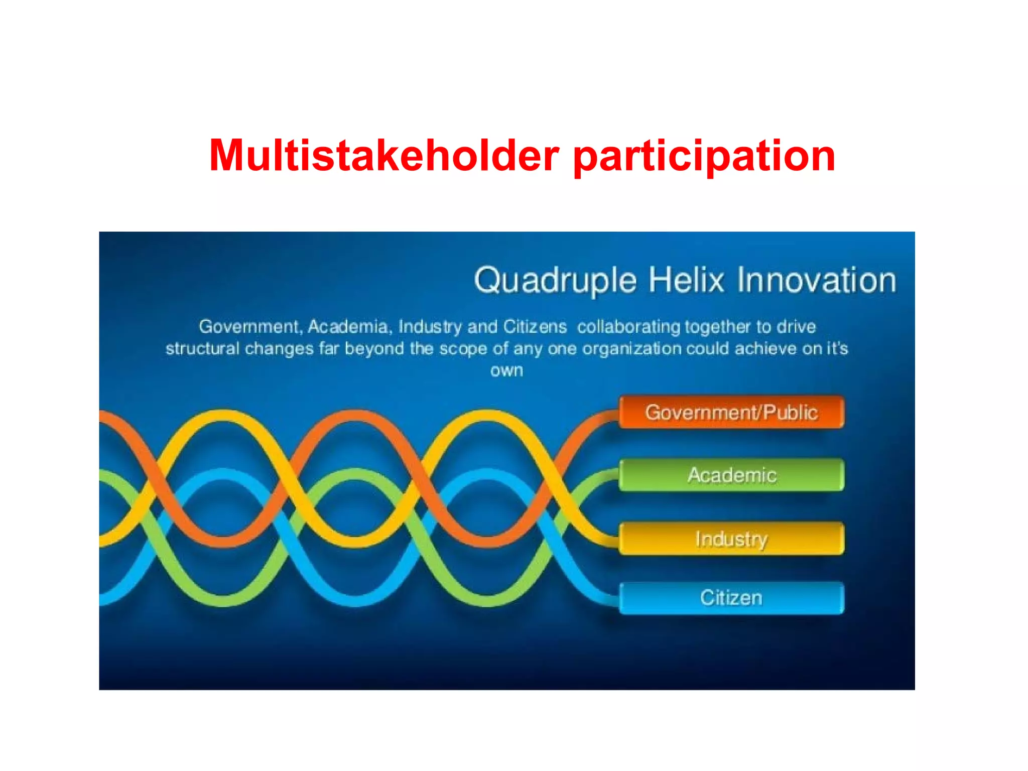 Multistakeholder participation
 