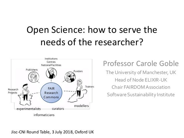 Open Science How To Serve The Needs Of The Researcher