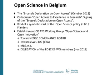 Open science policy in flanders 