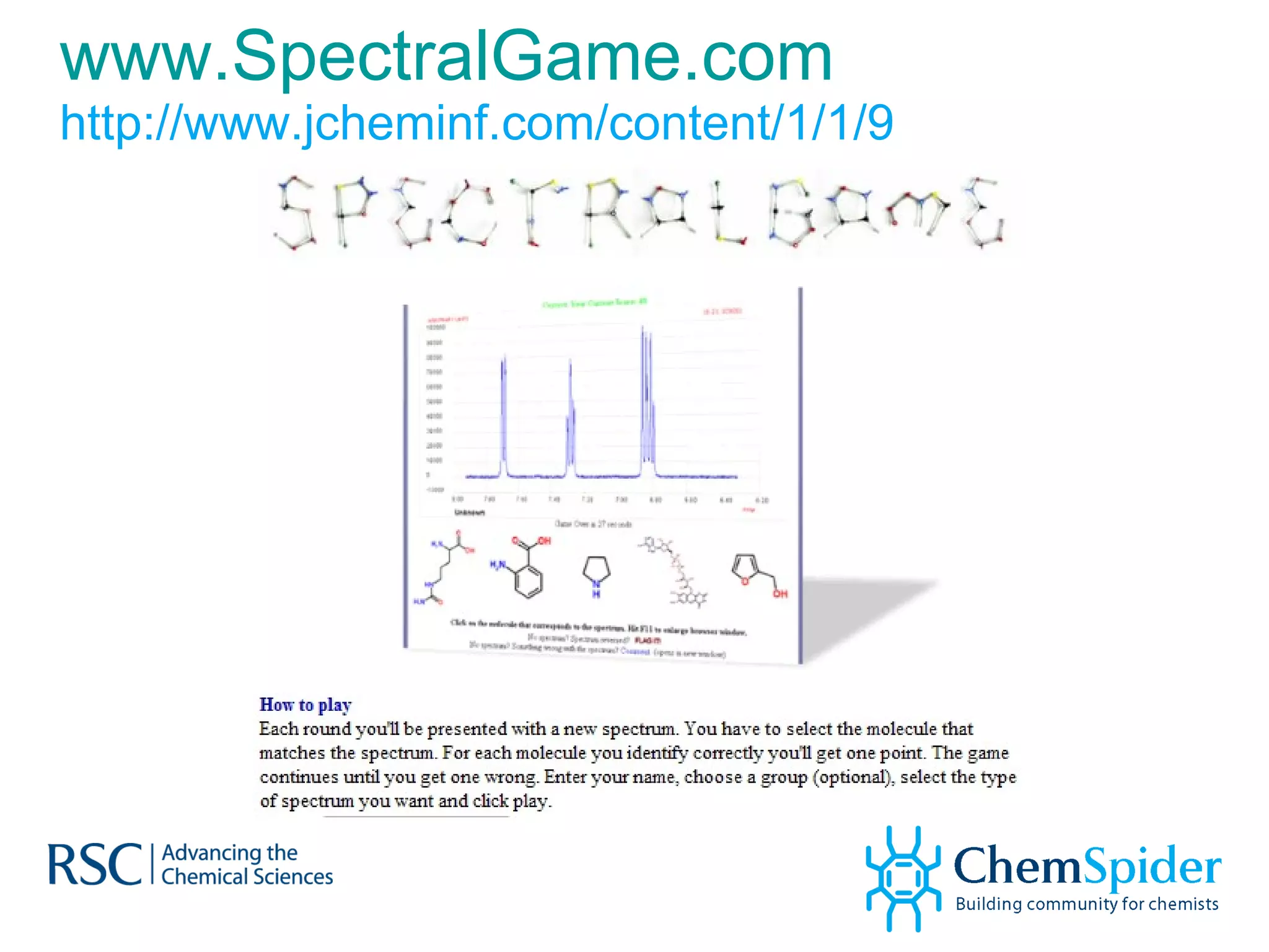 www.SpectralGame.com http://www.jcheminf.com/content/1/1/9 