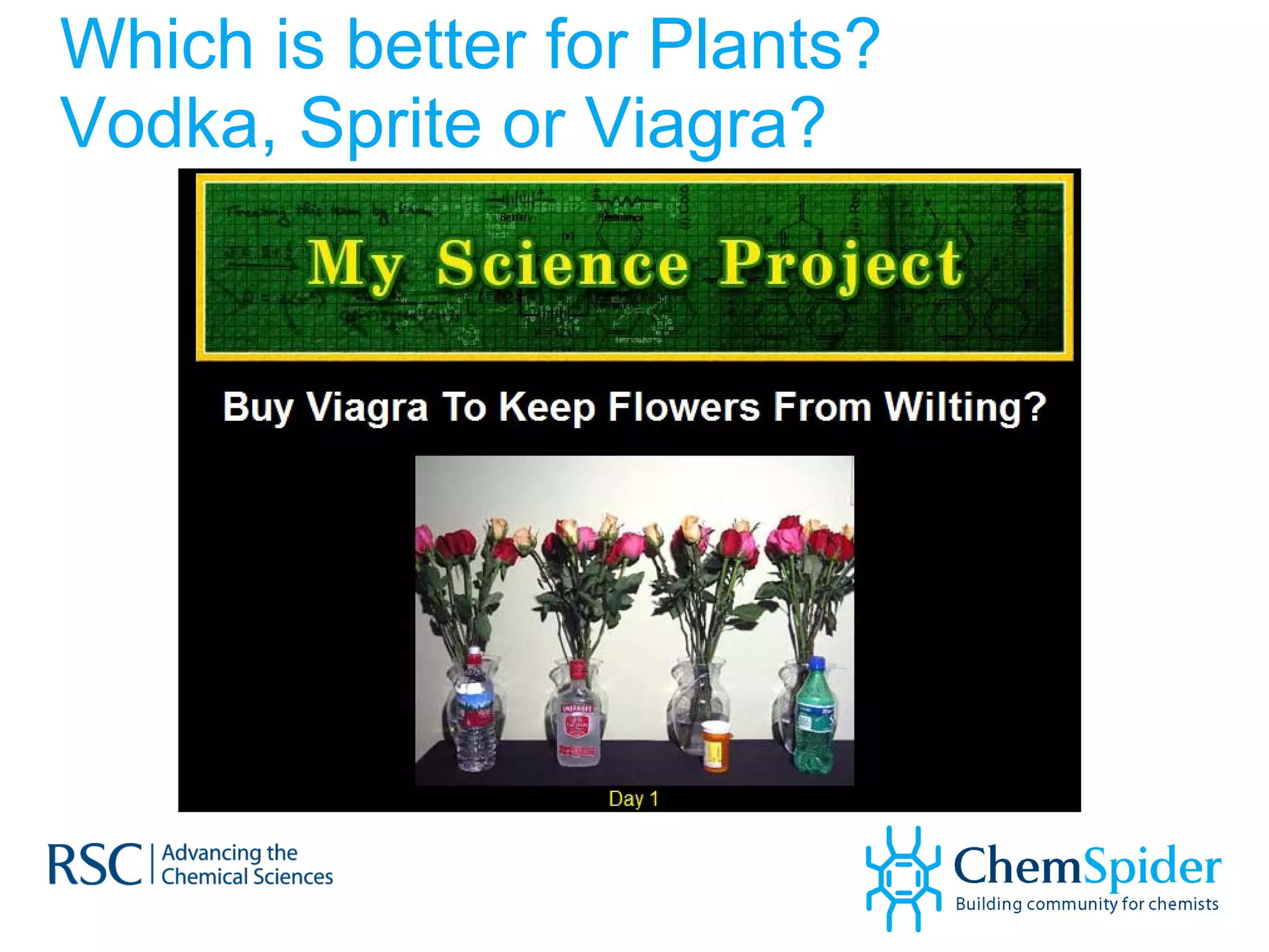 Which is better for Plants? Vodka, Sprite or Viagra? 