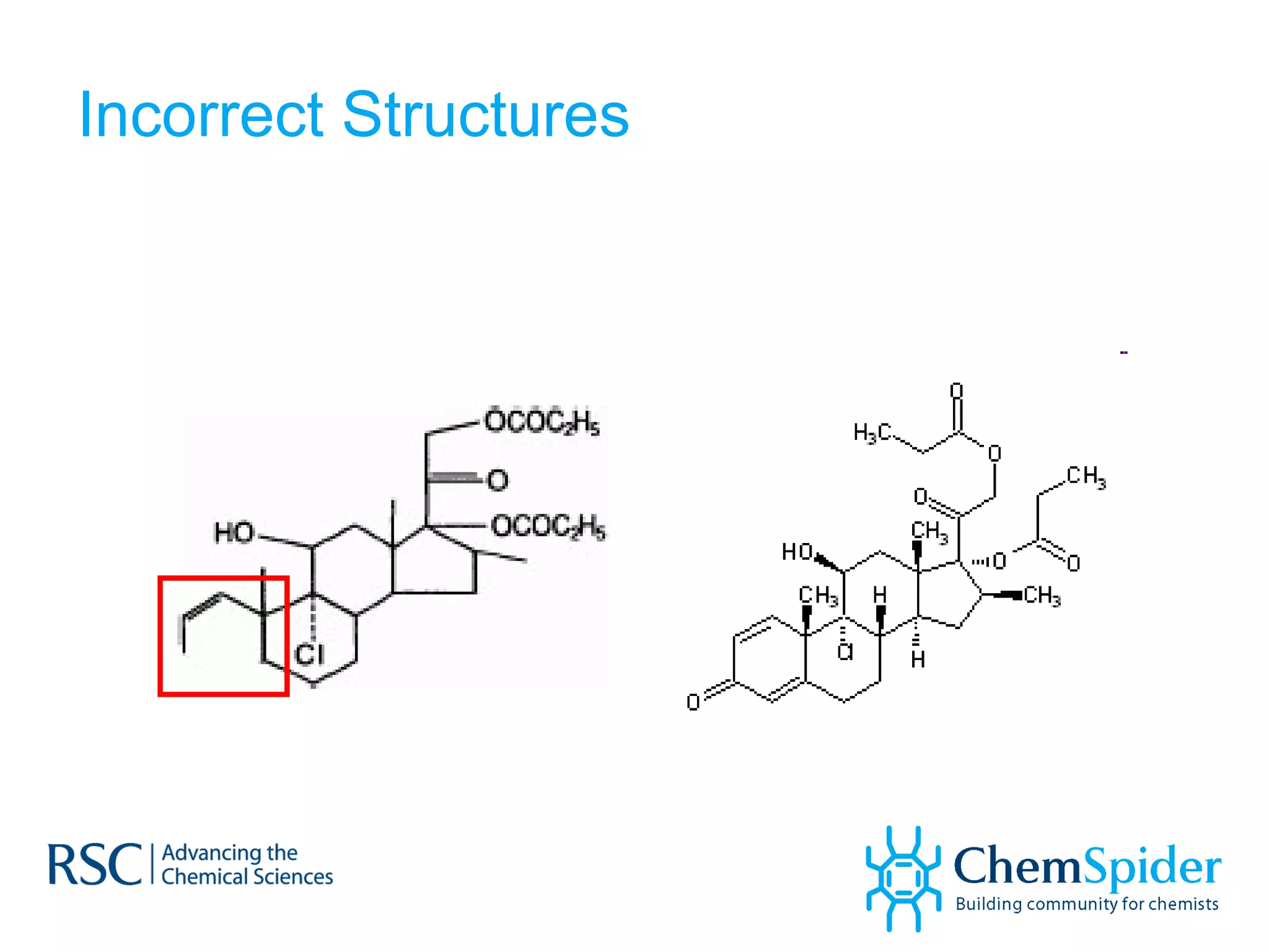   Incorrect Structures 