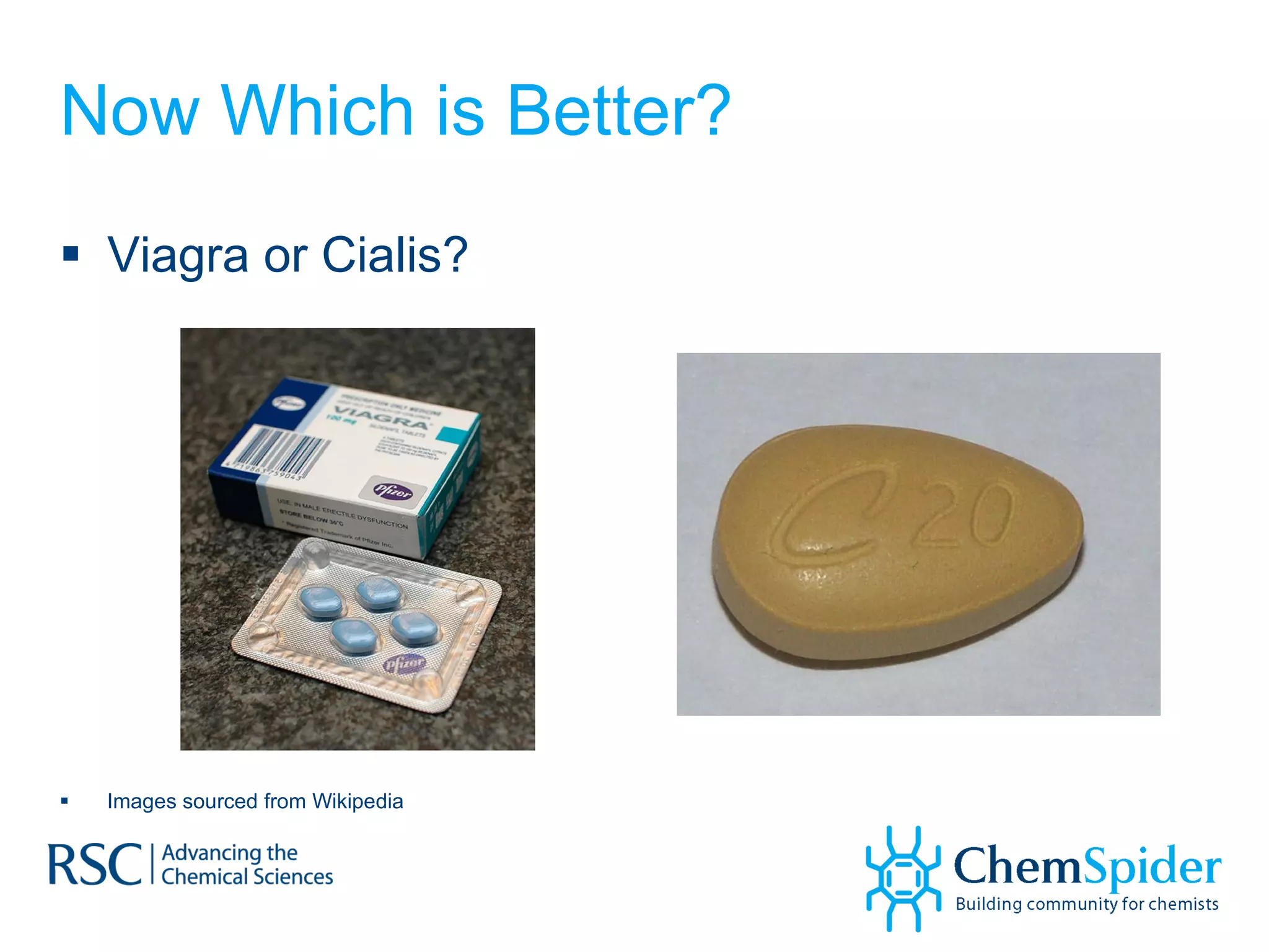 Now Which is Better? Viagra or Cialis? Images sourced from Wikipedia 
