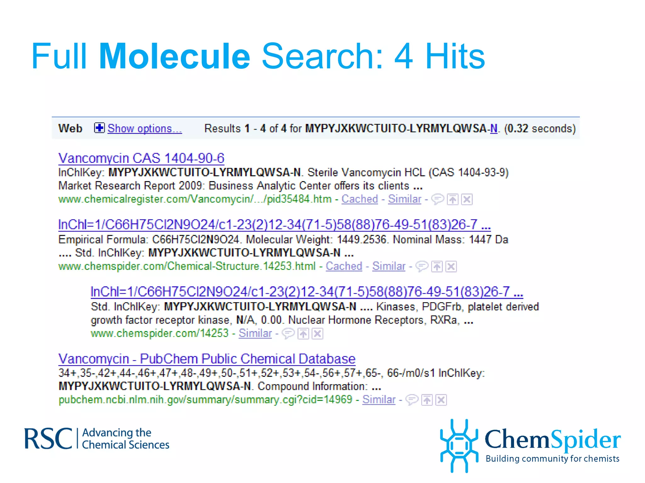 Full  Molecule  Search: 4 Hits 