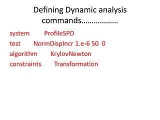 OpenSees dynamic_analysis | PDF