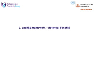 3. openSE framework – potential benefits
 