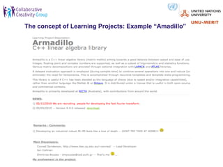The concept of Learning Projects: Example “Amadillo”
 