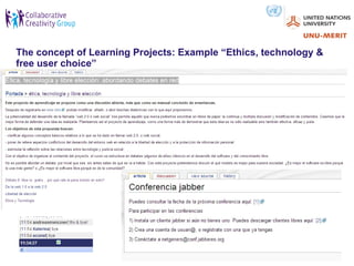The concept of Learning Projects: Example “Ethics, technology &
free user choice”
 