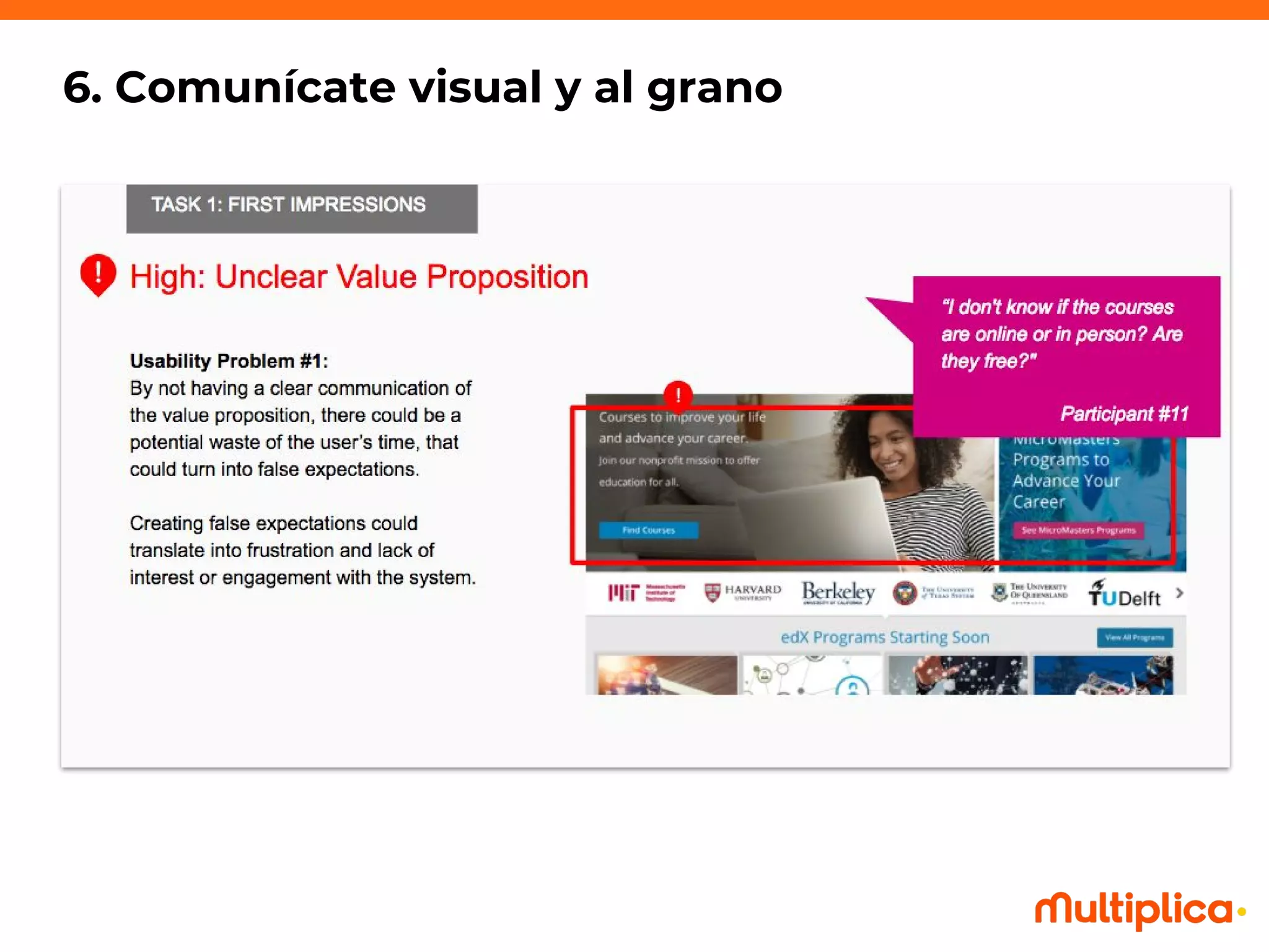 6. Comunícate visual y al grano
 