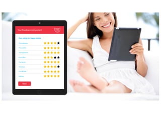 Your Feedback is important!
Your rating for Happy Hotels
The Destination
The Location
The Appearance
Front Office
The Service
The Room
Food & Drink
Activities
Next
 