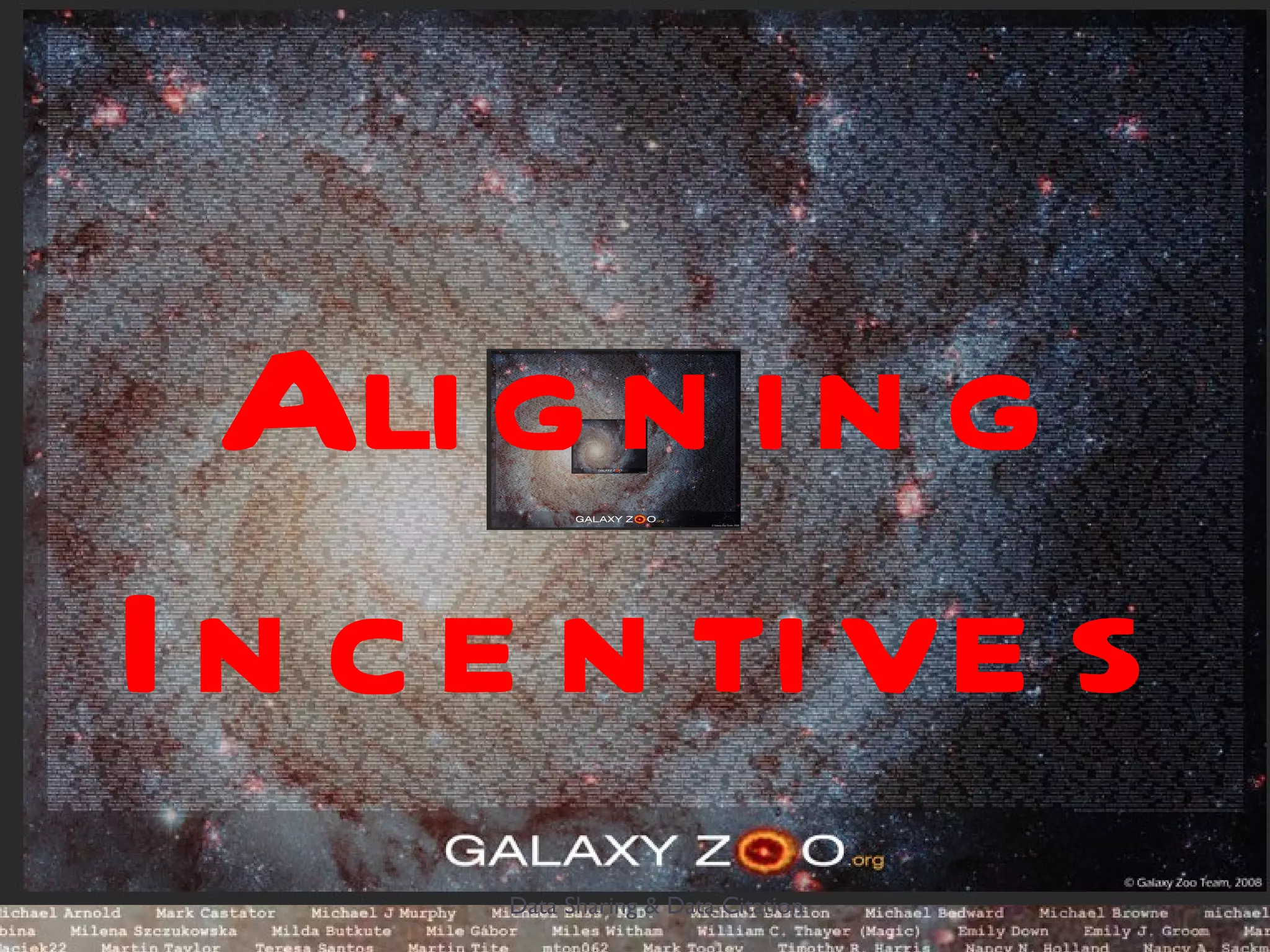 Stakeholders & Information Flow Data Sharing & Data Citation Data Collection Publication of  Research Products 