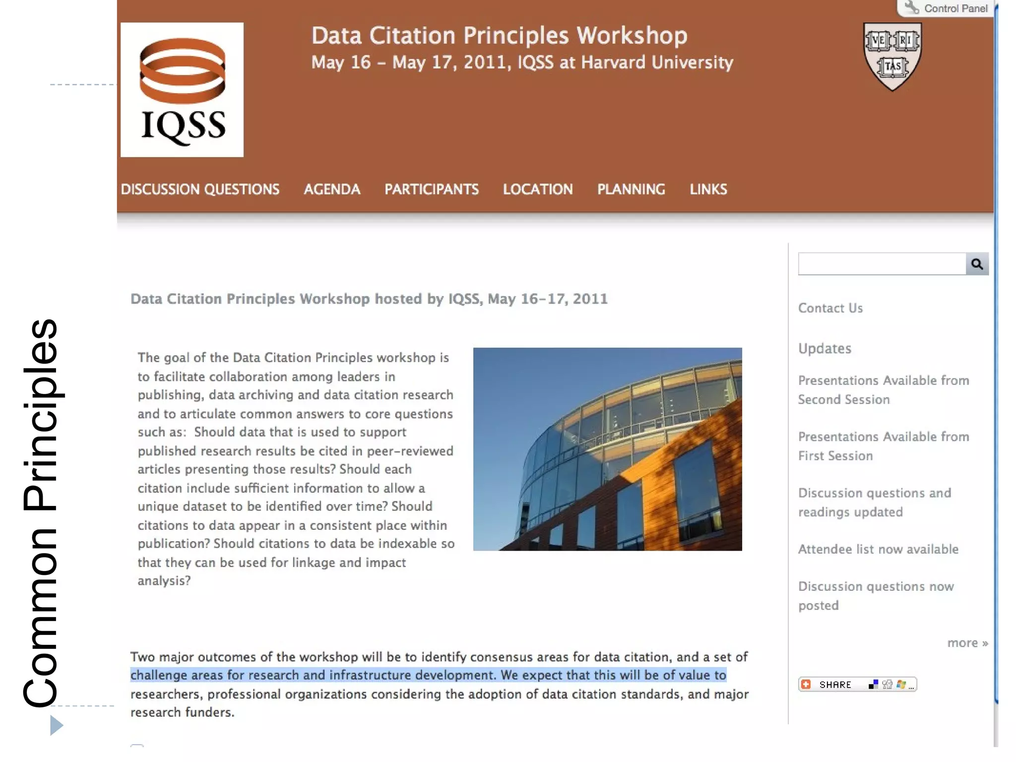 Data Sharing & Data Citation 