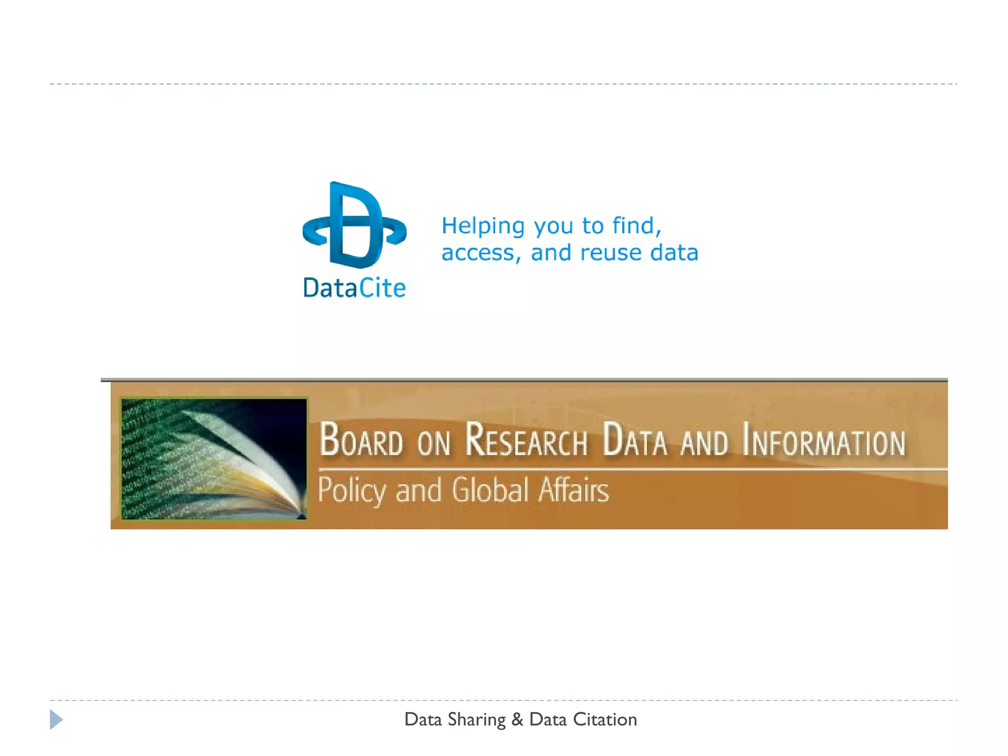 Thanks to 37 Participants Data Sharing & Data Citation 