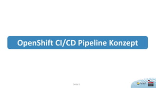 Seite 3
OpenShift CI/CD Pipeline Konzept
 