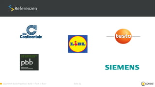 OpenShift-Build-Pipelines: Build -> Test -> Run! Folie 31
Referenzen
 